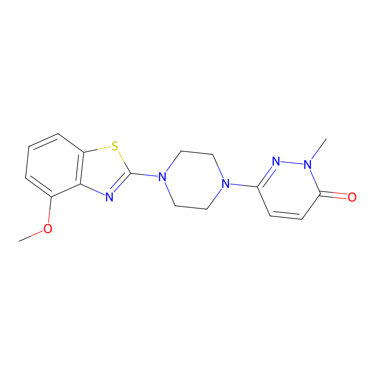 6-[4-(4-Methoxy-1,3-benzothiazol-2-yl)piperazin-1-yl]-2-methyl-2,3-dihydropyridazin-3-one molecular structure, CAS 2741948-09-2