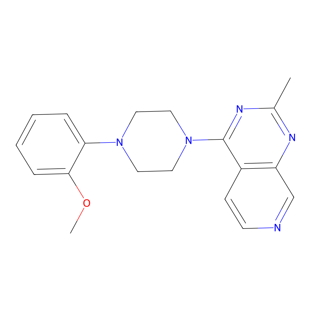 1-(2-Methoxyphenyl)-4-{2-methylpyrido[3,4-d]pyrimidin-4-yl}piperazine molecular structure, CAS 2741948-15-0