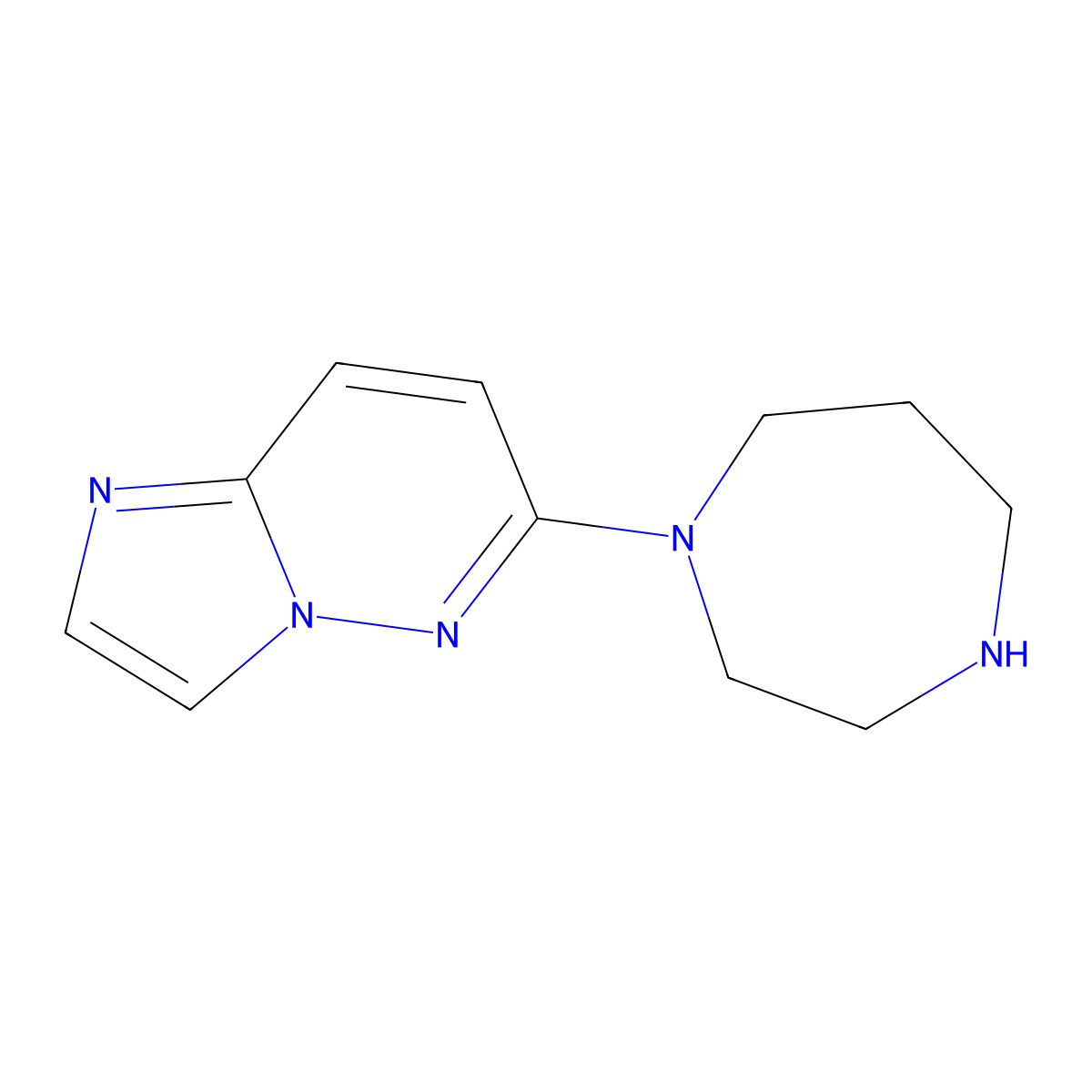 1-{Imidazo[1,2-b]pyridazin-6-yl}-1,4-diazepane molecular structure, CAS 2741948-35-4