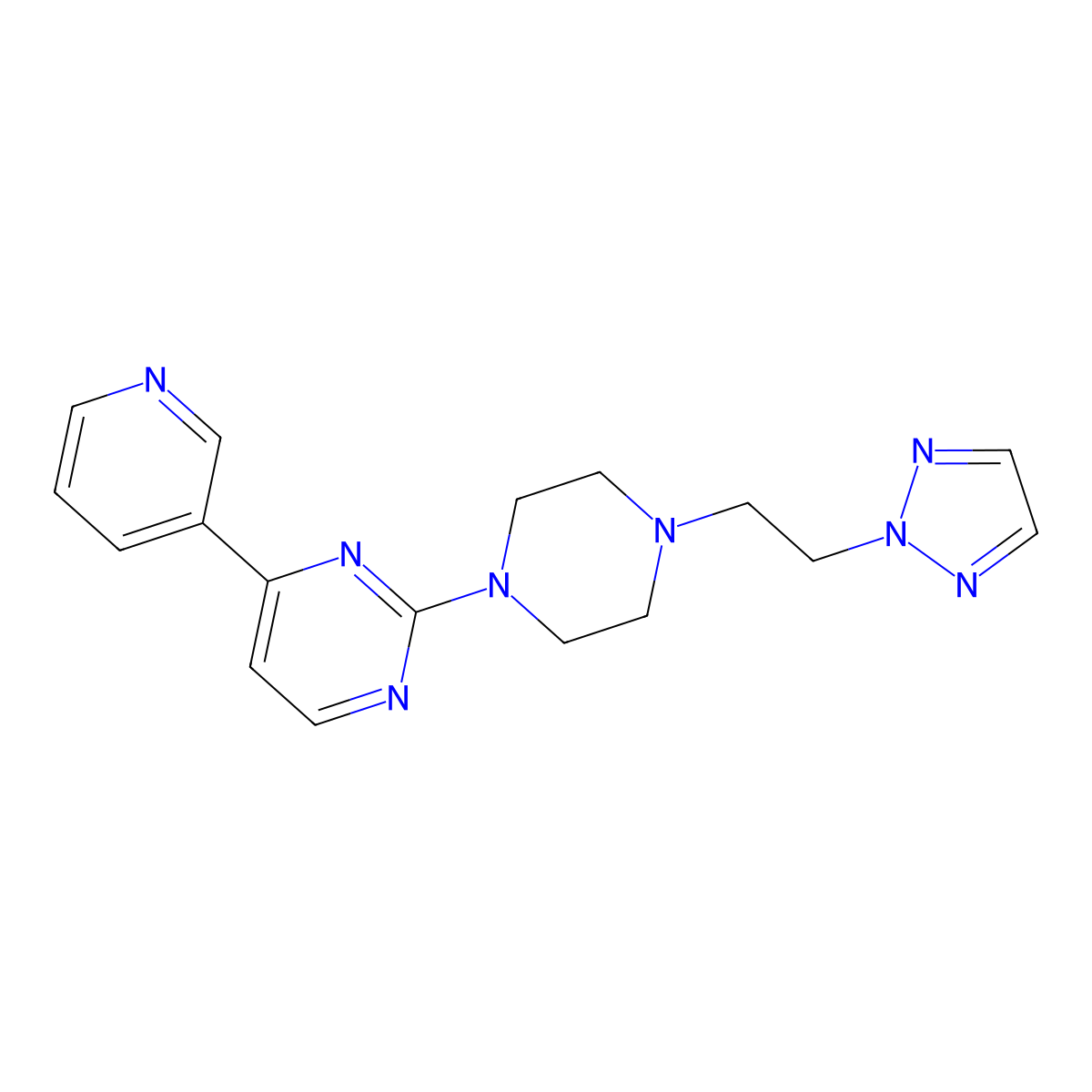 4-(pyridin-3-yl)-2-{4-[2-(2H-1,2,3-triazol-2-yl)ethyl]piperazin-1-yl}pyrimidine molecular structure, CAS 2741948-57-0