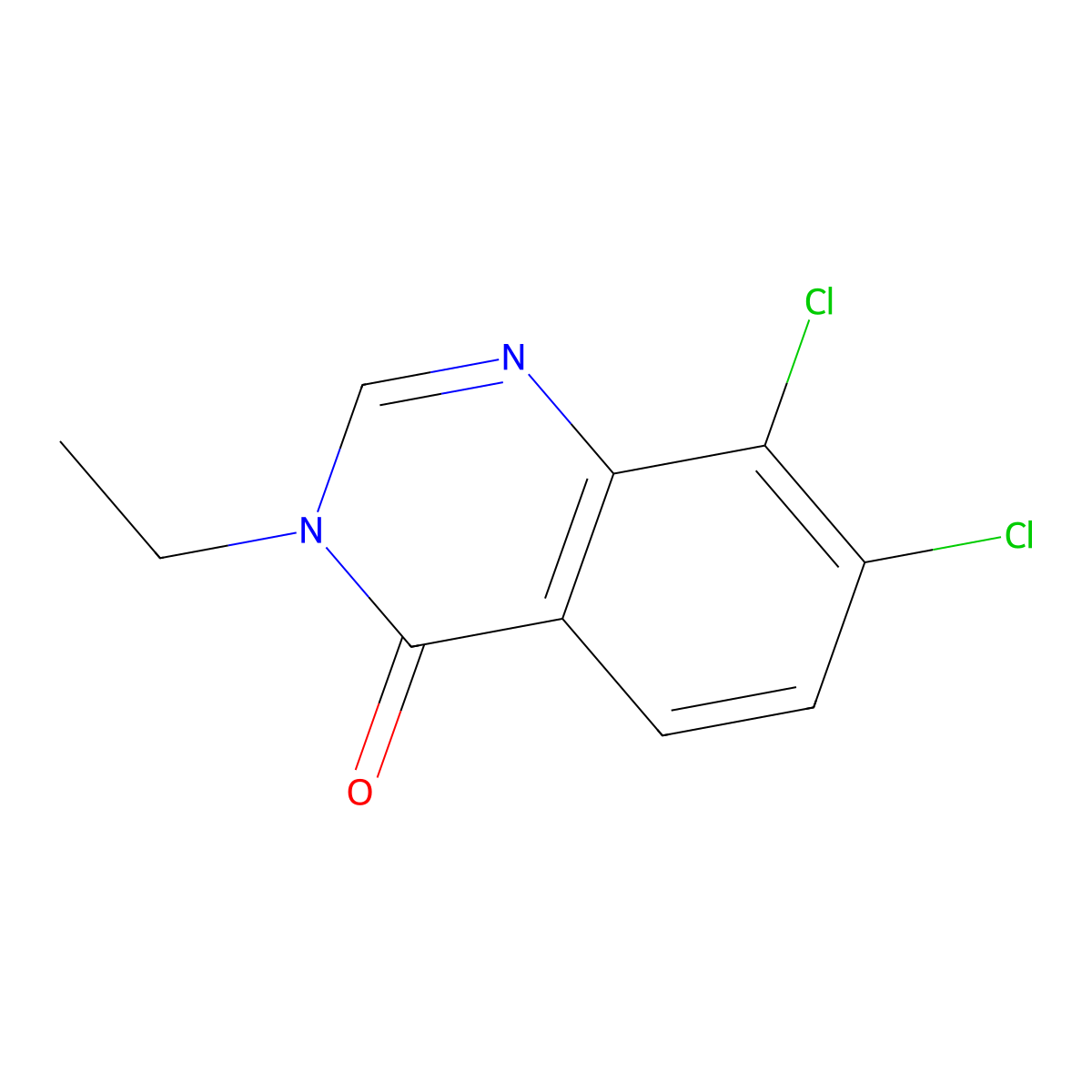 7,8-Dichloro-3-ethyl-3,4-dihydroquinazolin-4-one molecular structure, CAS 2741949-02-8