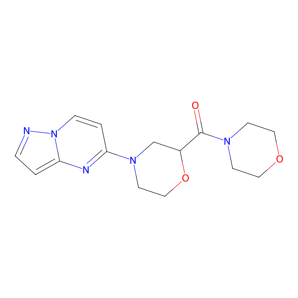 2-(Morpholine-4-carbonyl)-4-{pyrazolo[1,5-a]pyrimidin-5-yl}morpholine molecular structure, CAS 2741949-04-0