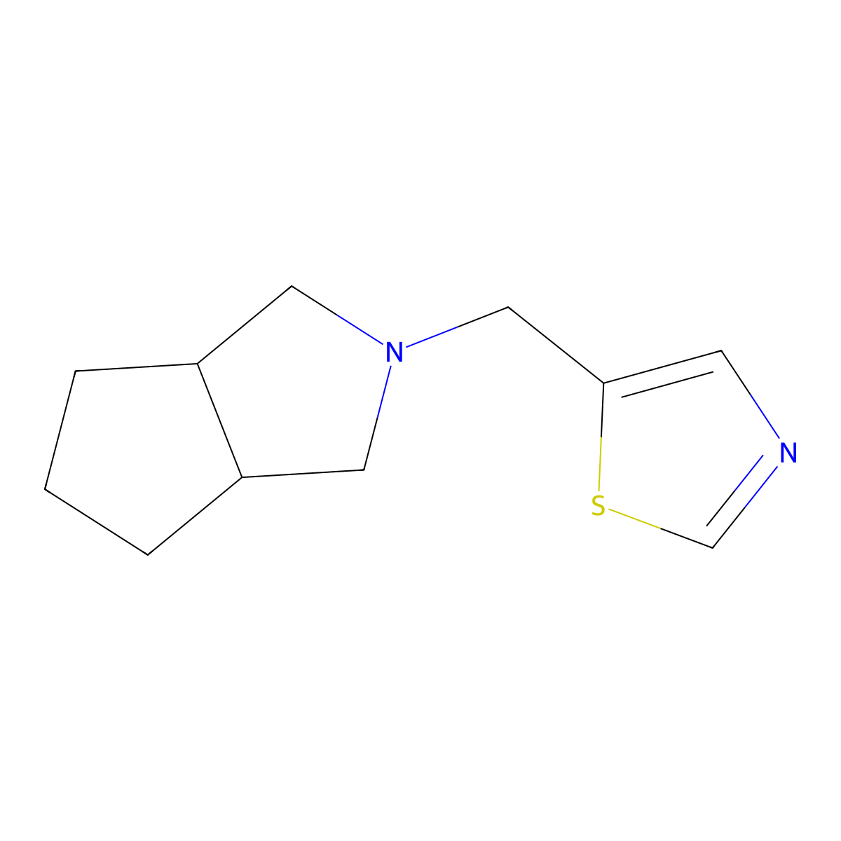 5-({Octahydrocyclopenta[c]pyrrol-2-yl}methyl)-1,3-thiazole molecular structure, CAS 2741954-06-1