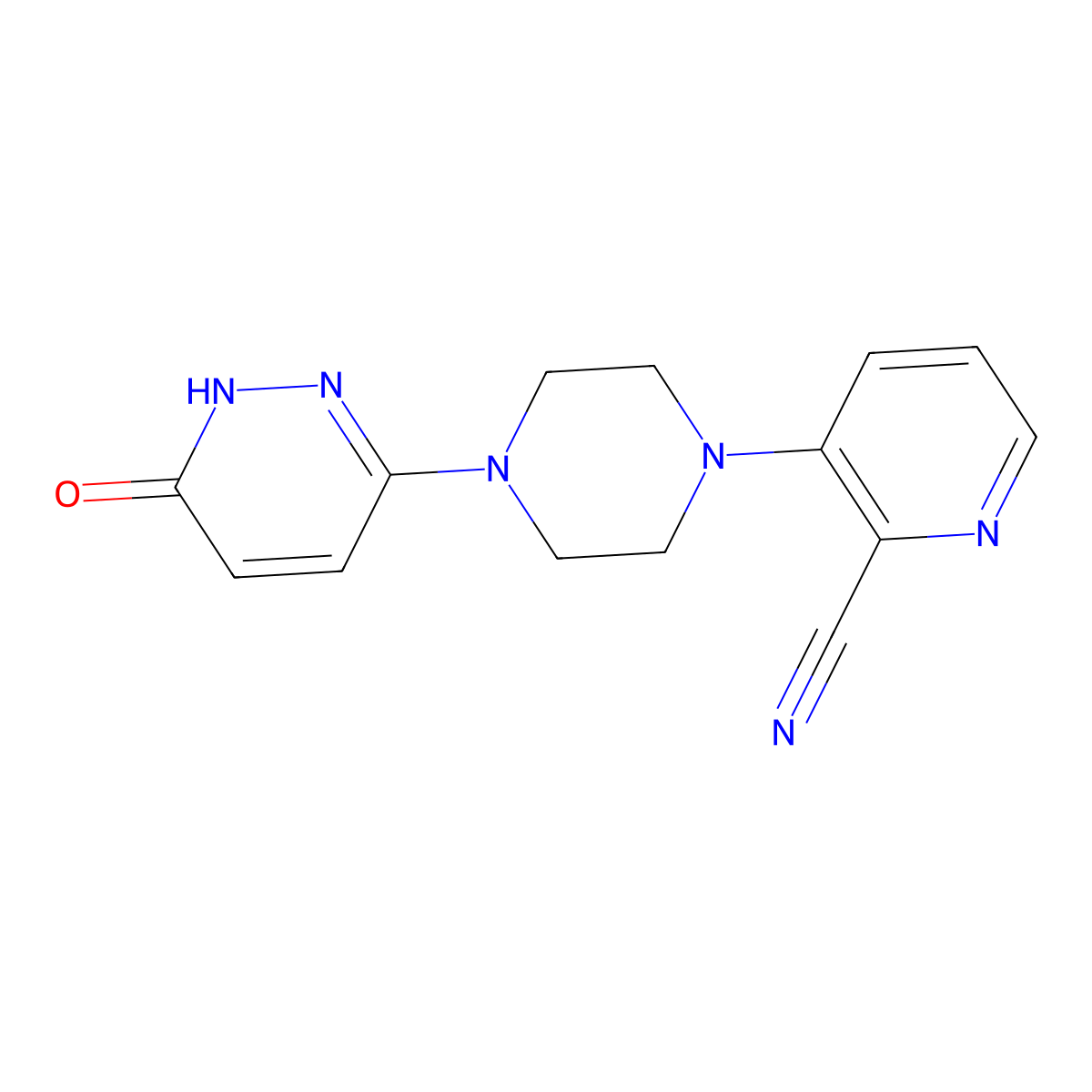 3-[4-(6-Hydroxypyridazin-3-yl)piperazin-1-yl]pyridine-2-carbonitrile molecular structure, CAS 2741954-55-0