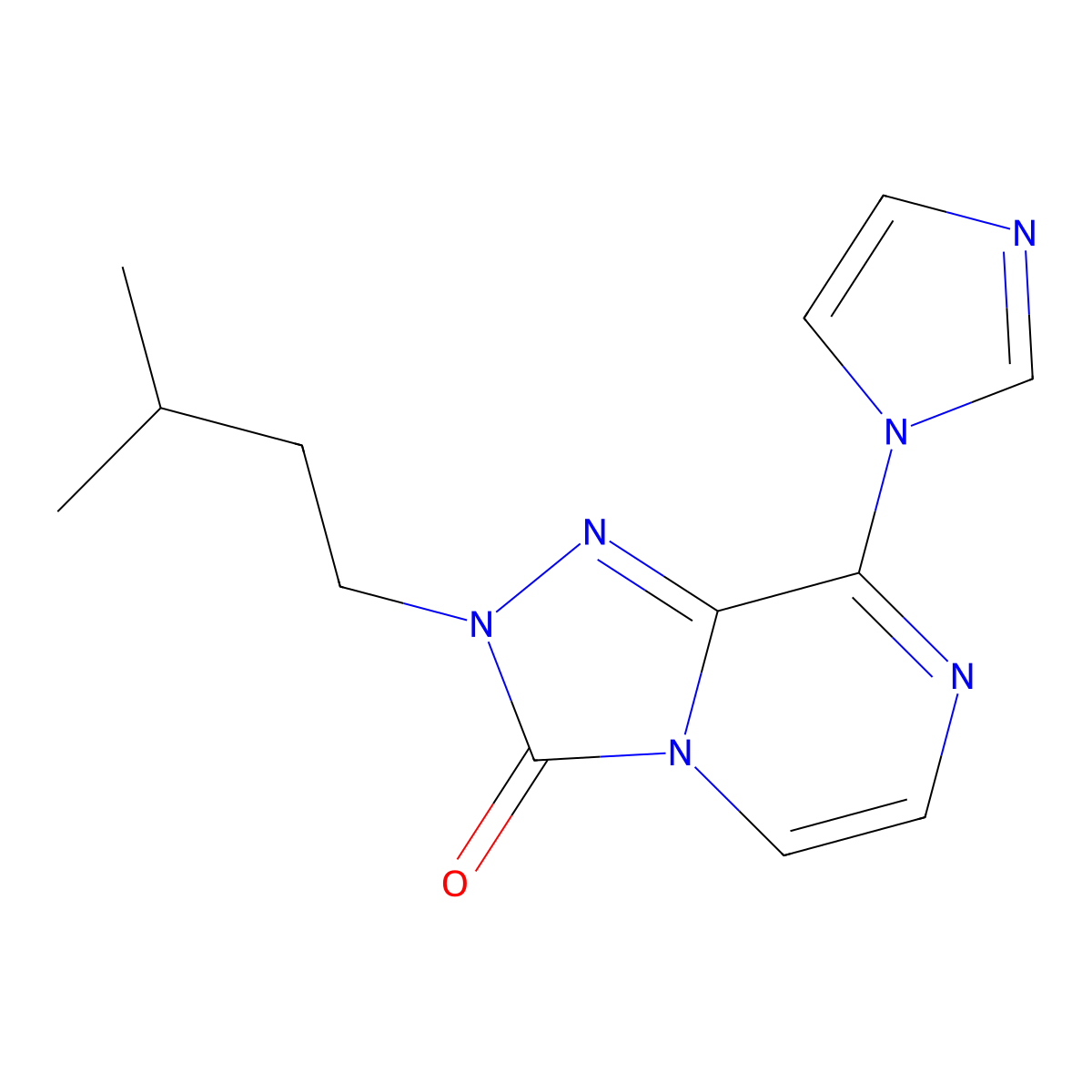 8-(1H-imidazol-1-yl)-2-(3-methylbutyl)-2H,3H-[1,2,4]triazolo[4,3-a]pyrazin-3-one molecular structure, CAS 2741954-95-8
