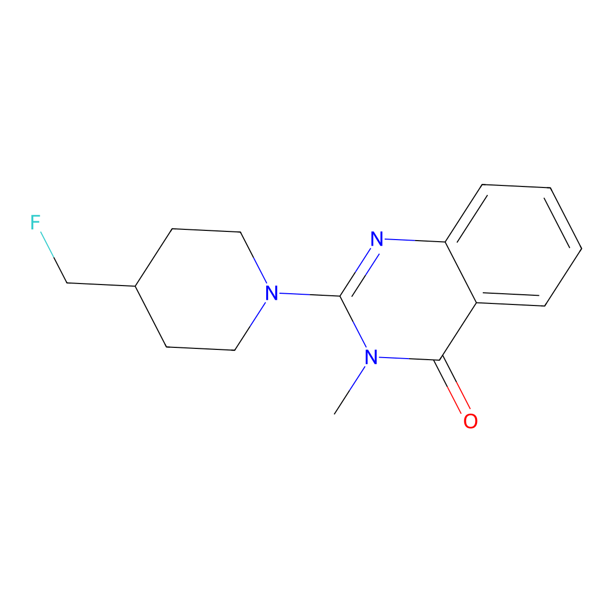 2-[4-(Fluoromethyl)piperidin-1-yl]-3-methyl-3,4-dihydroquinazolin-4-one molecular structure, CAS 2741954-96-9