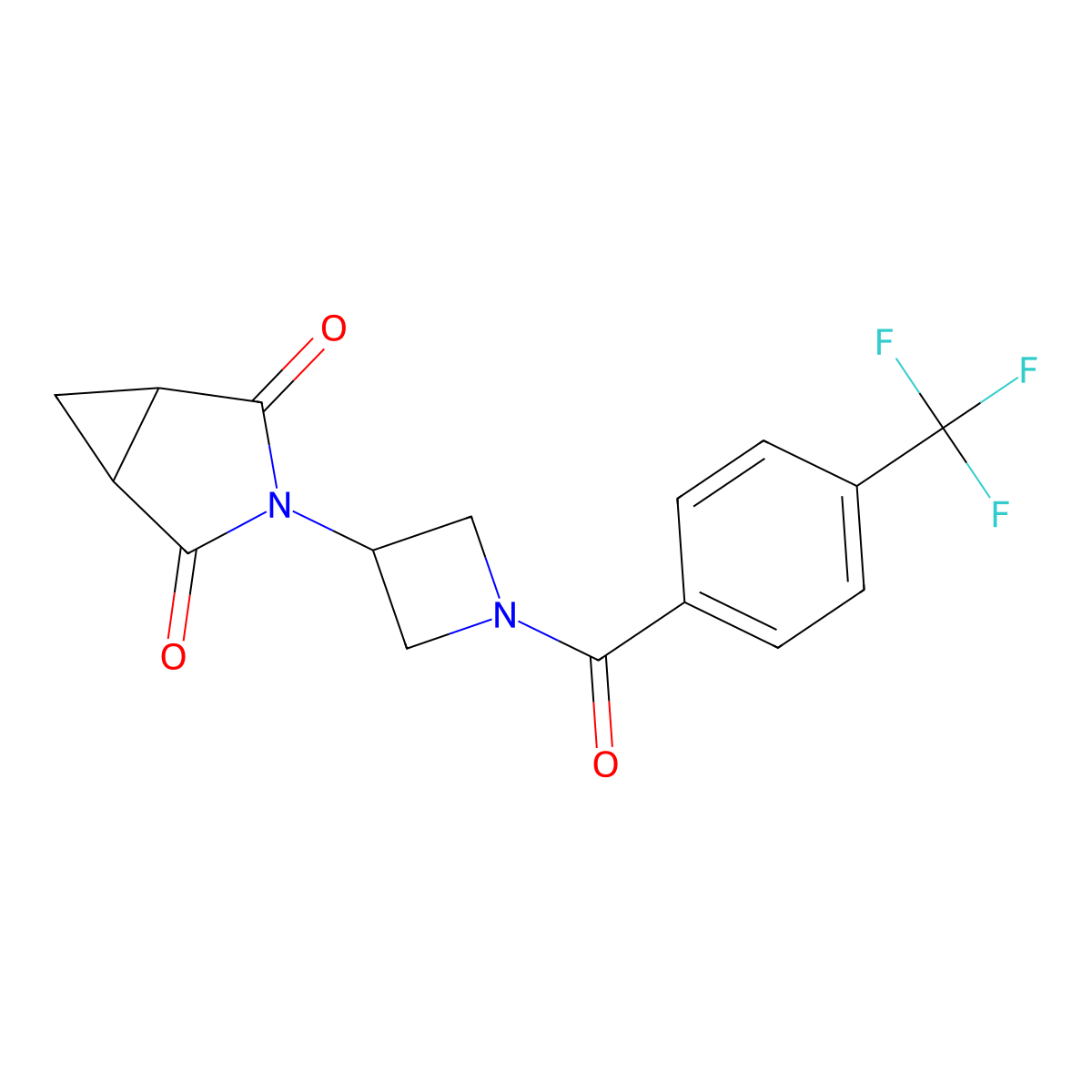 3-(1-(4-(Trifluoromethyl)benzoyl)azetidin-3-yl)-3-azabicyclo[3.1.0]hexane-2,4-dione molecular structure, CAS 2741957-15-1