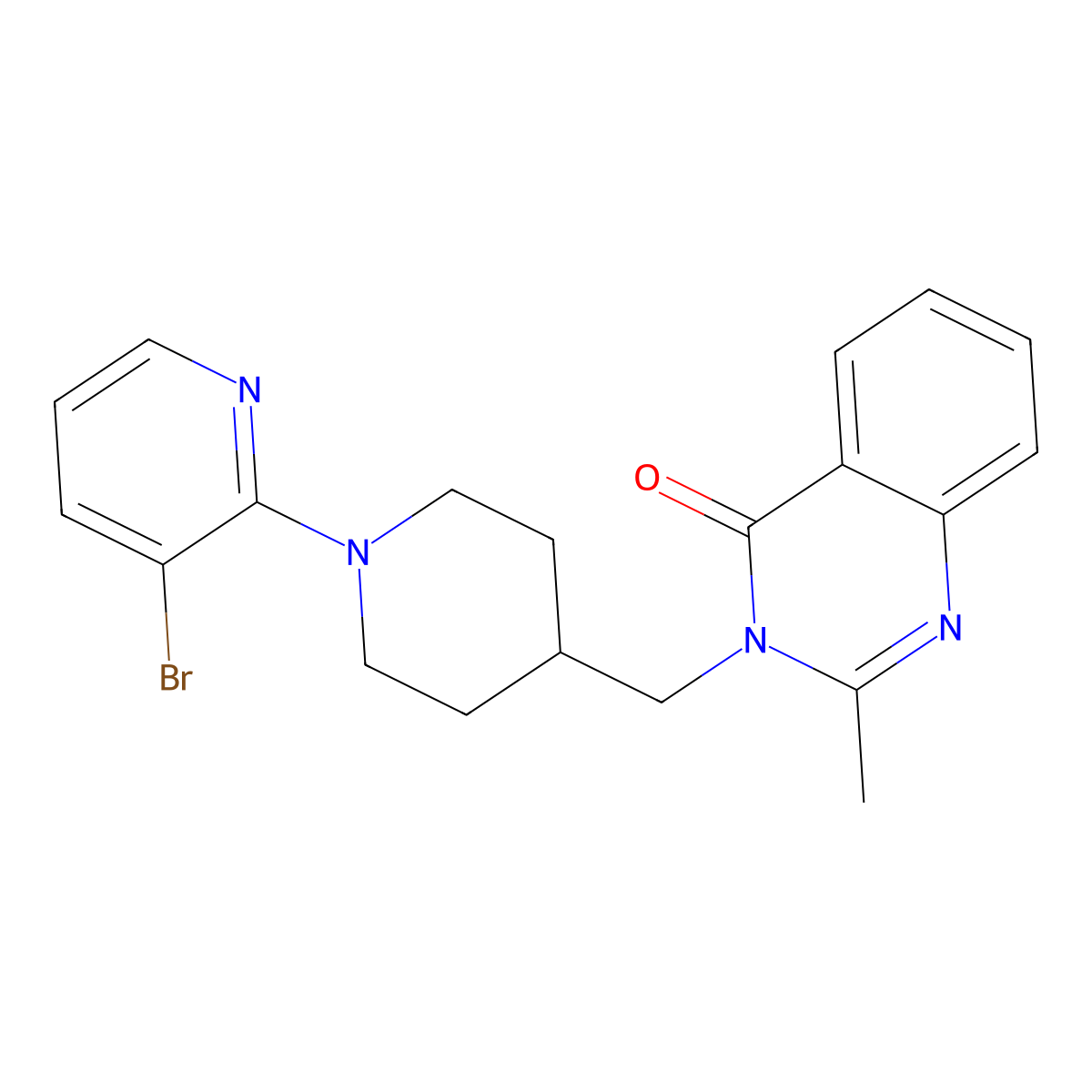 3-{[1-(3-Bromopyridin-2-yl)piperidin-4-yl]methyl}-2-methyl-3,4-dihydroquinazolin-4-one molecular structure, CAS 2741957-47-9