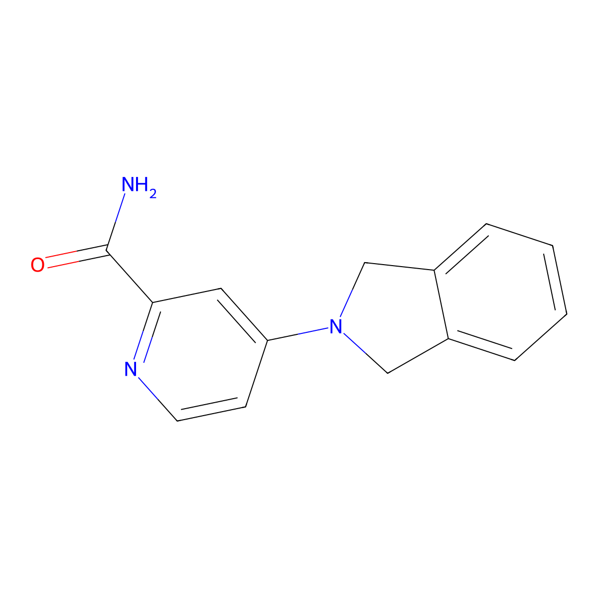 4-(2,3-dihydro-1H-isoindol-2-yl)pyridine-2-carboxamide molecular structure, CAS 2741958-20-1
