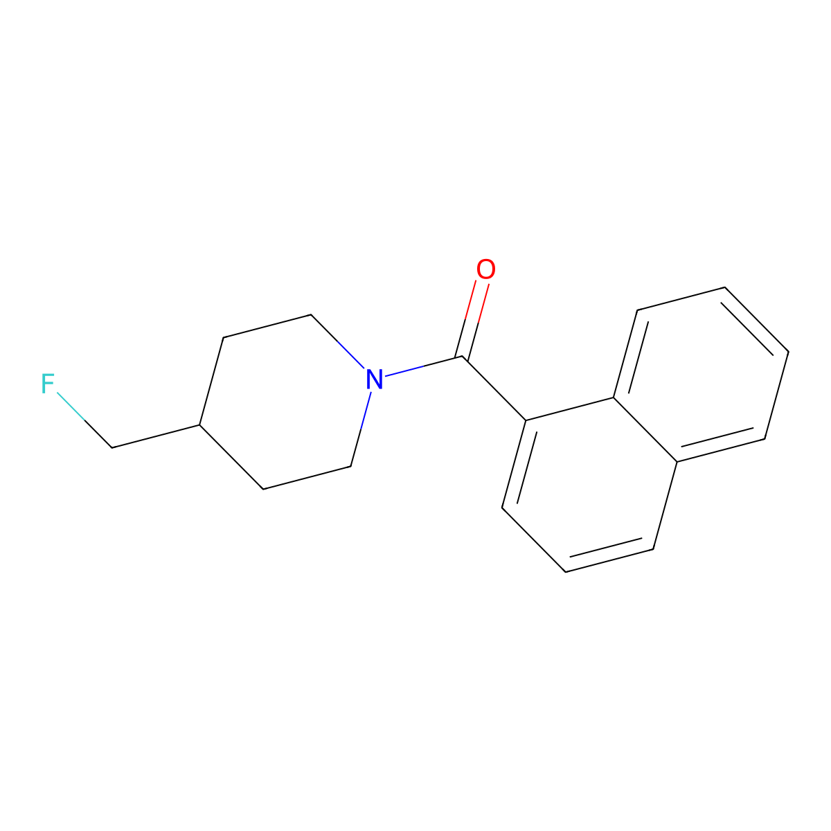 4-(Fluoromethyl)-1-(naphthalene-1-carbonyl)piperidine molecular structure, CAS 2741958-26-7