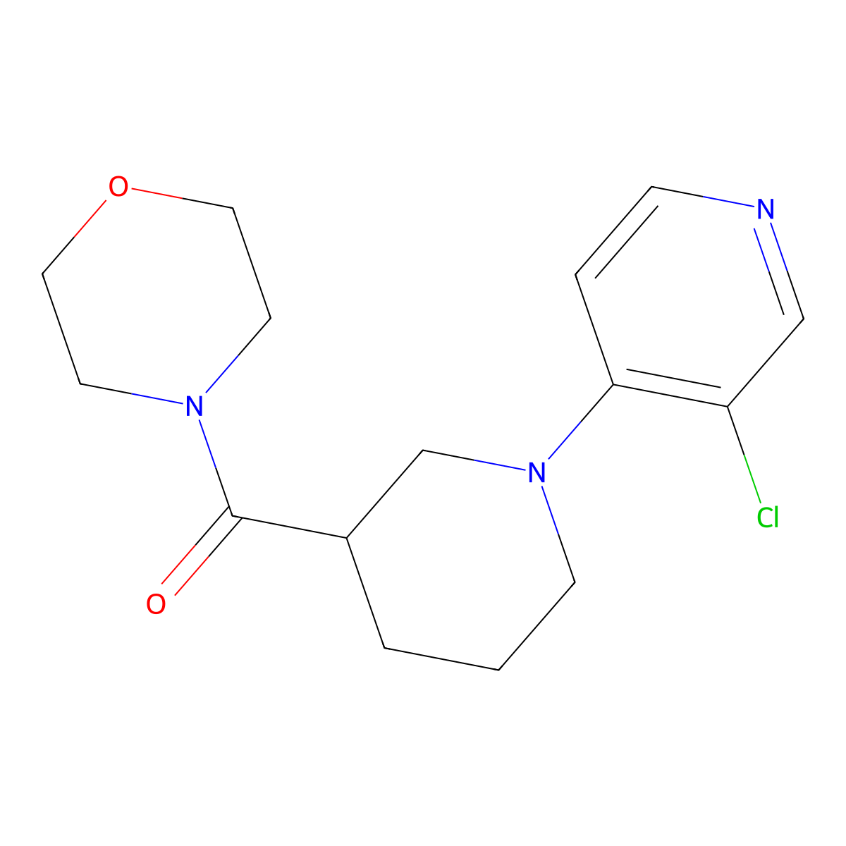 4-[1-(3-Chloropyridin-4-yl)piperidine-3-carbonyl]morpholine molecular structure, CAS 2742005-94-1