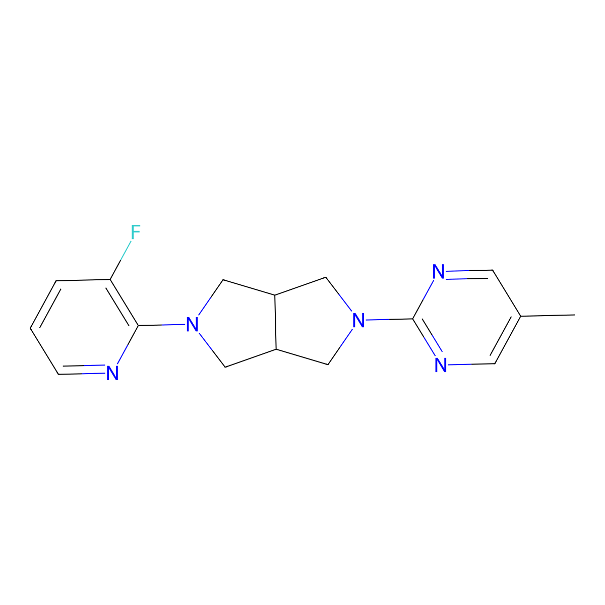 2-[5-(3-Fluoropyridin-2-yl)-octahydropyrrolo[3,4-c]pyrrol-2-yl]-5-methylpyrimidine molecular structure, CAS 2742006-15-9