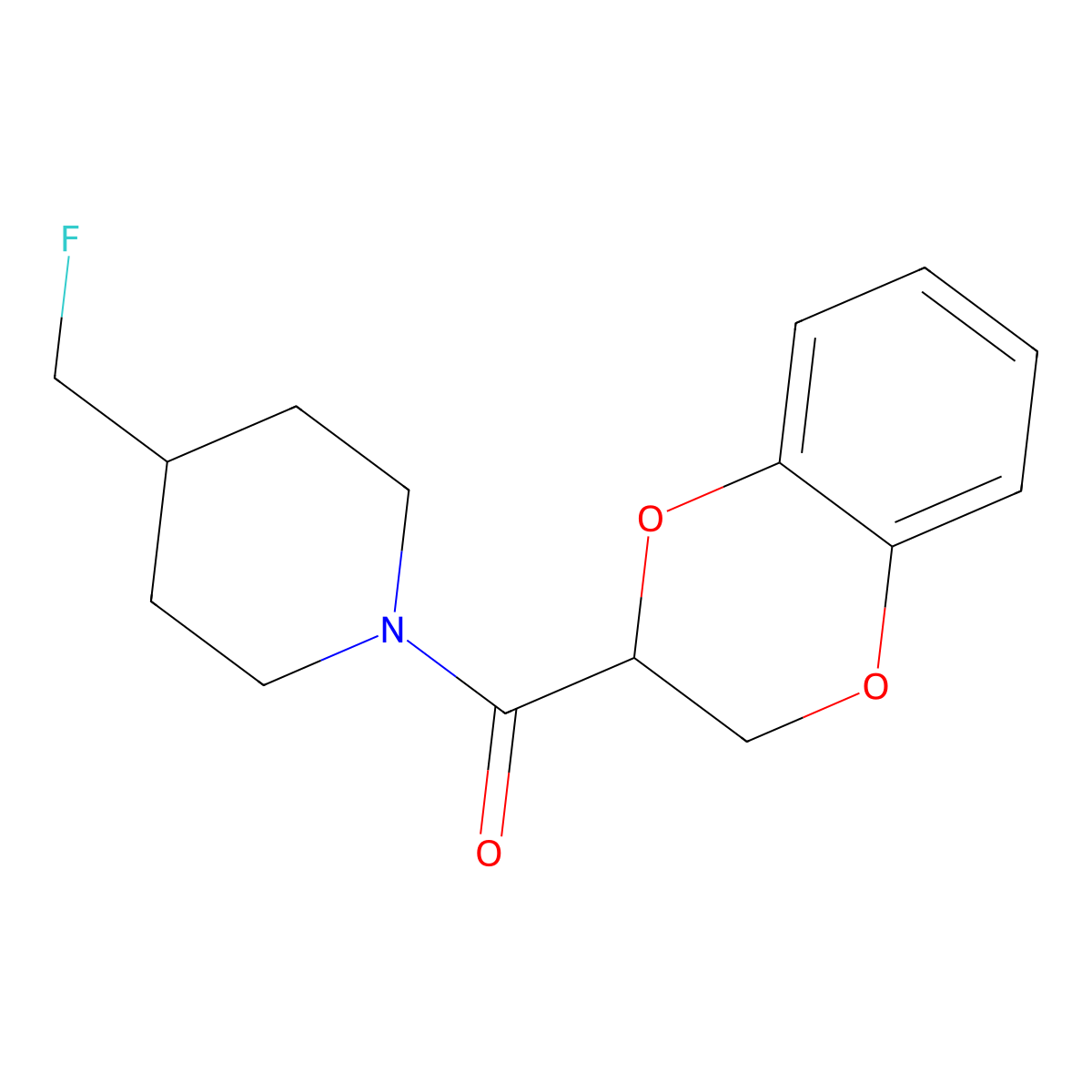 1-(2,3-Dihydro-1,4-benzodioxine-2-carbonyl)-4-(fluoromethyl)piperidine molecular structure, CAS 2742006-40-0