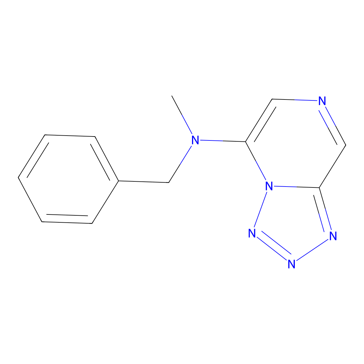 N-benzyl-N-methyl-[1,2,3,4]tetrazolo[1,5-a]pyrazin-5-amine molecular structure, CAS 2742007-28-7