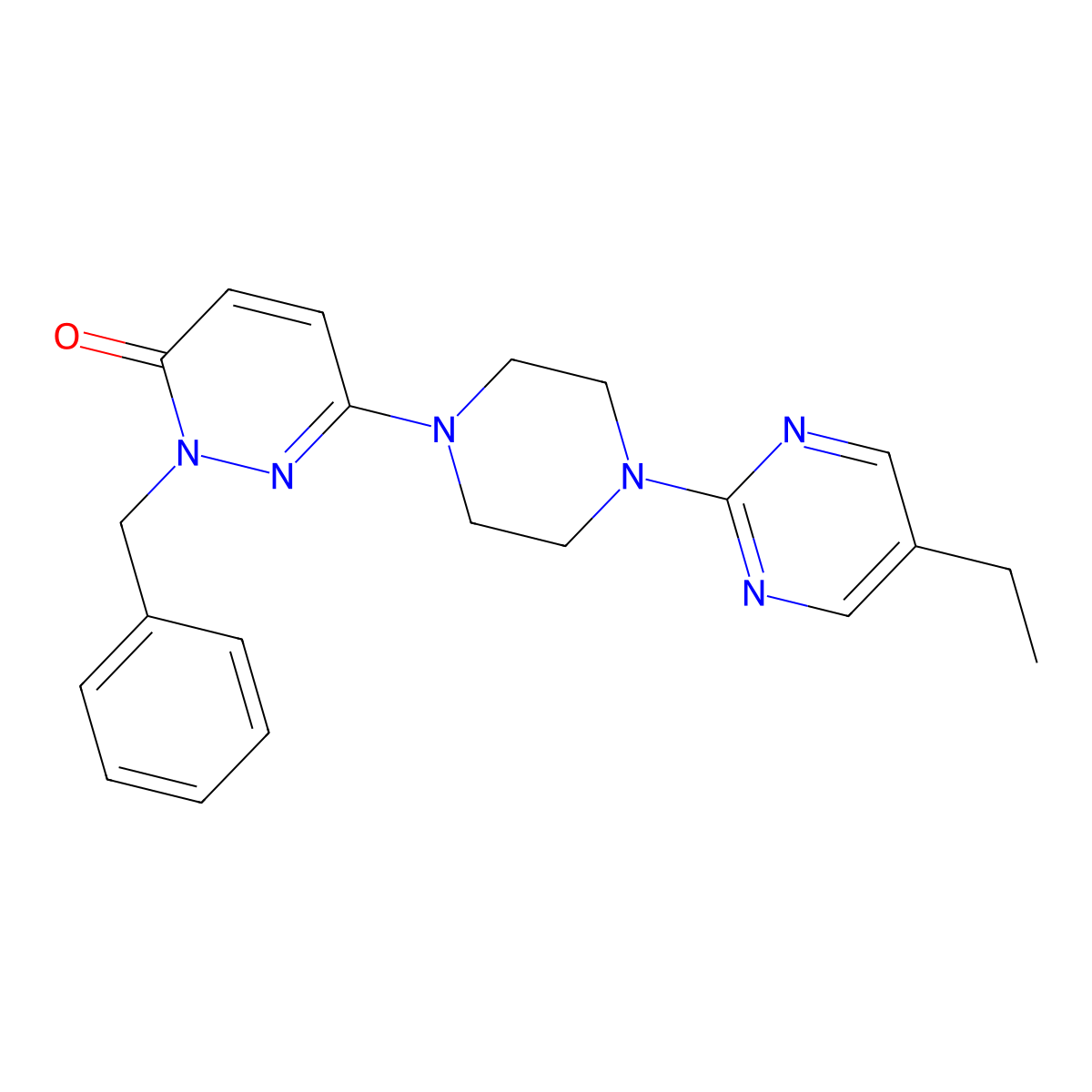 2-Benzyl-6-[4-(5-ethylpyrimidin-2-yl)piperazin-1-yl]-2,3-dihydropyridazin-3-one molecular structure, CAS 2742007-37-8