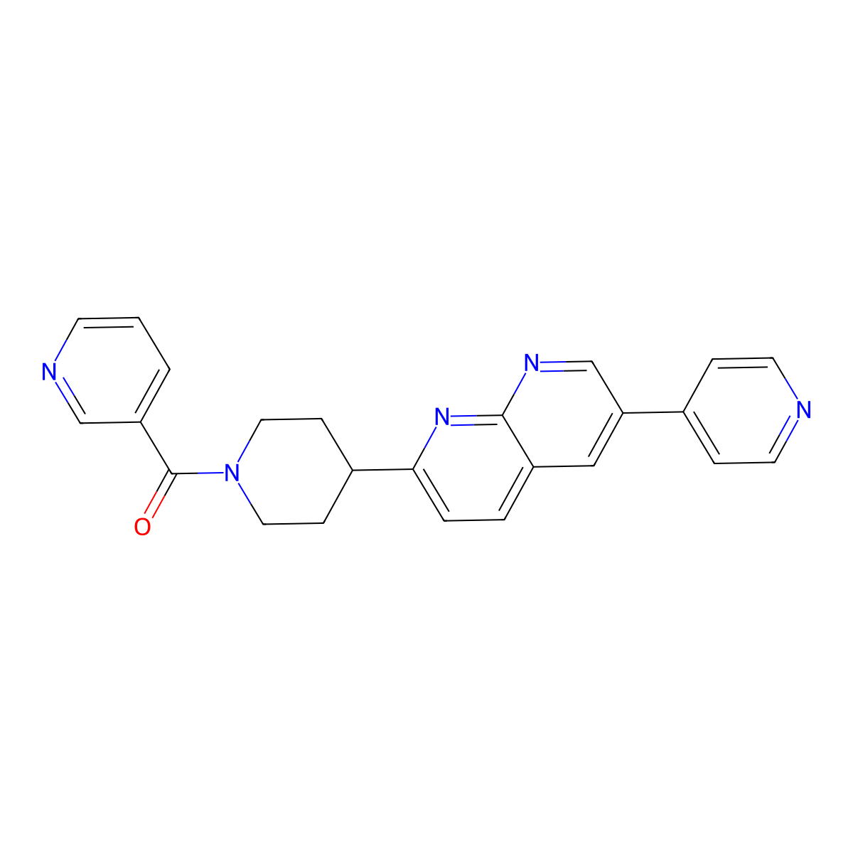 6-(Pyridin-4-yl)-2-[1-(pyridine-3-carbonyl)piperidin-4-yl]-1,8-naphthyridine molecular structure, CAS 2742007-47-0
