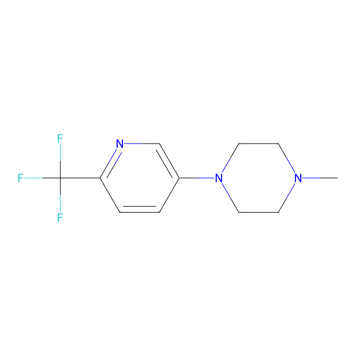 1-Methyl-4-[6-(trifluoromethyl)pyridin-3-yl]piperazine molecular structure, CAS 2742010-75-7