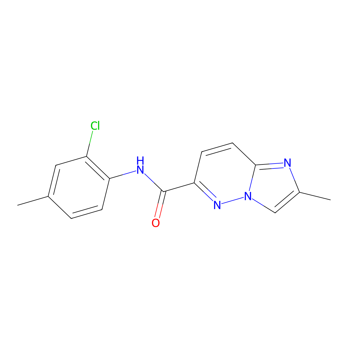 N-(2-chloro-4-methylphenyl)-2-methylimidazo[1,2-b]pyridazine-6-carboxamide molecular structure, CAS 2742010-83-7