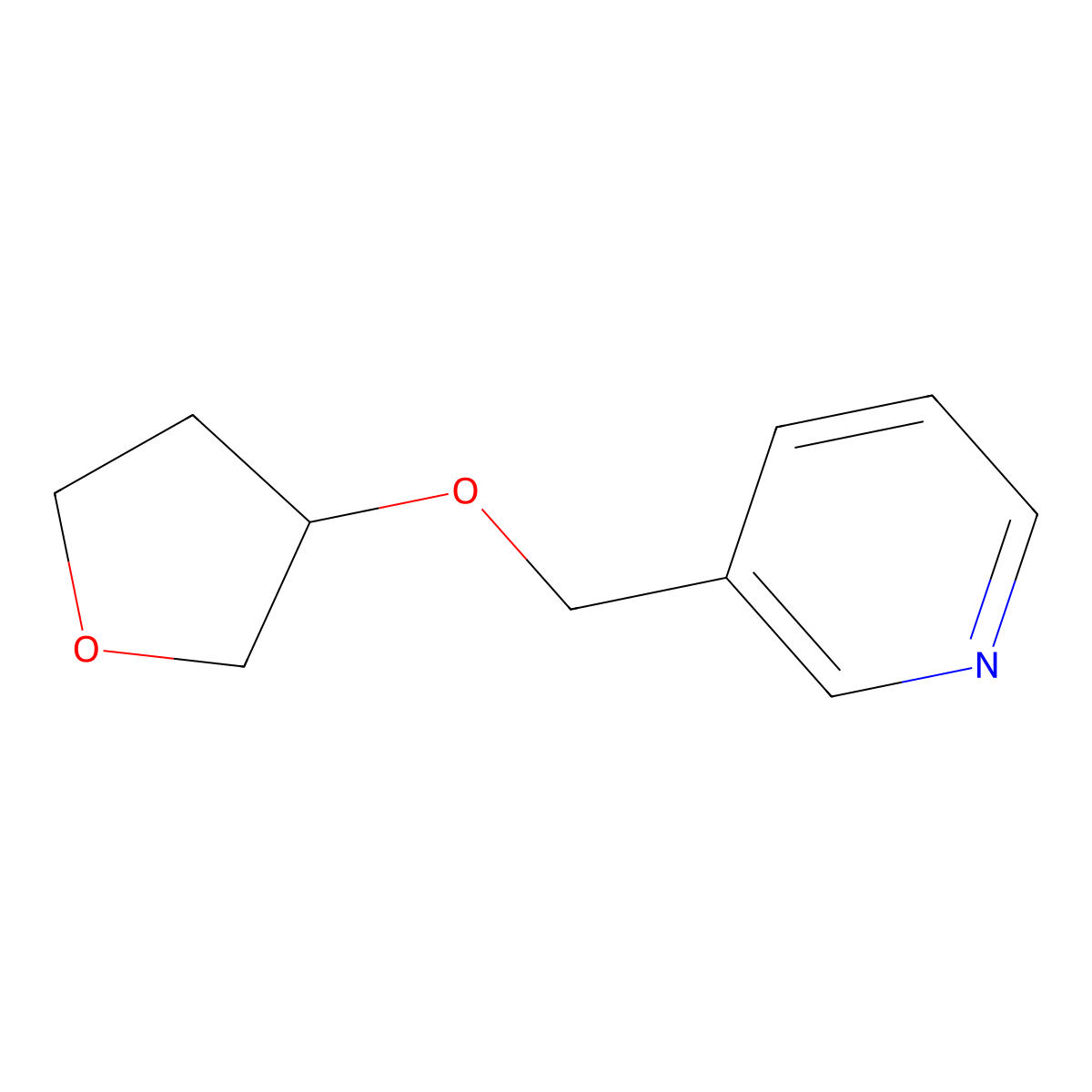 3-[(Oxolan-3-yloxy)methyl]pyridine molecular structure, CAS 2742010-95-1
