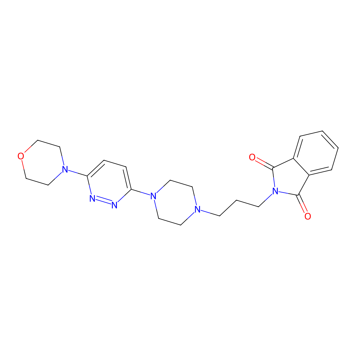 2-(3-{4-[6-(morpholin-4-yl)pyridazin-3-yl]piperazin-1-yl}propyl)-2,3-dihydro-1H-isoindole-1,3-dione molecular structure, CAS 2742010-96-2