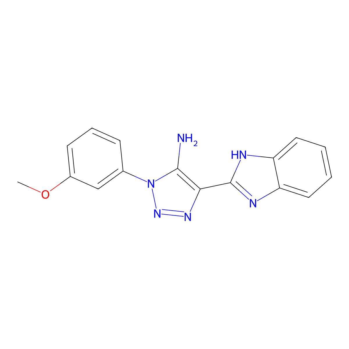 4-(1H-1,3-benzodiazol-2-yl)-1-(3-methoxyphenyl)-1H-1,2,3-triazol-5-amine molecular structure, CAS 2742011-02-3