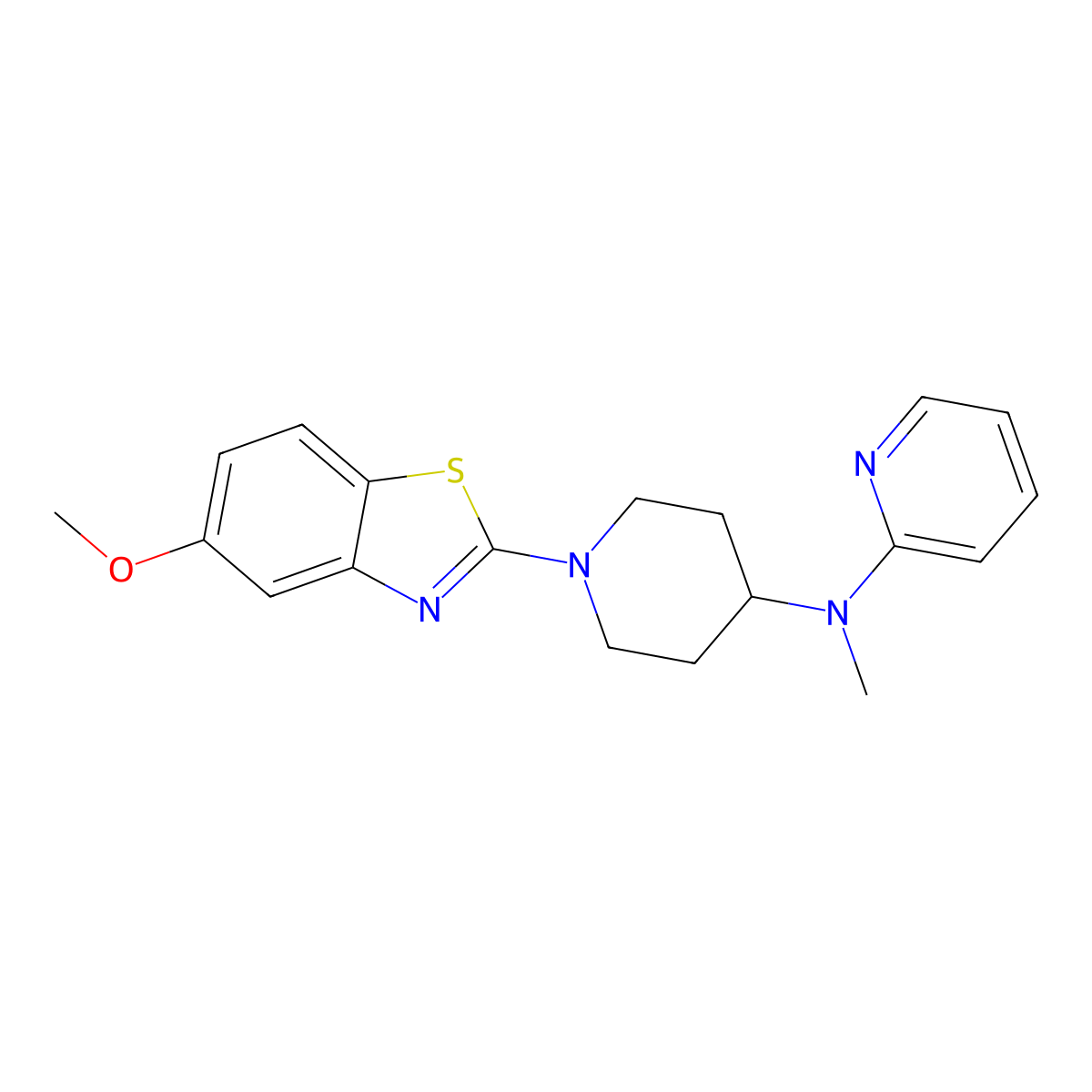 N-[1-(5-methoxy-1,3-benzothiazol-2-yl)piperidin-4-yl]-N-methylpyridin-2-amine molecular structure, CAS 2742011-56-7