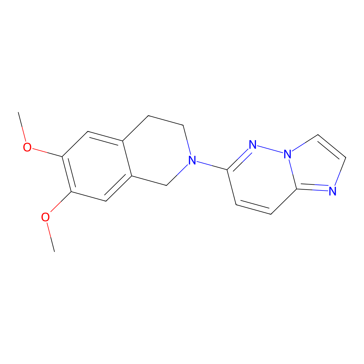 2-{Imidazo[1,2-b]pyridazin-6-yl}-6,7-dimethoxy-1,2,3,4-tetrahydroisoquinoline molecular structure, CAS 2742011-90-9
