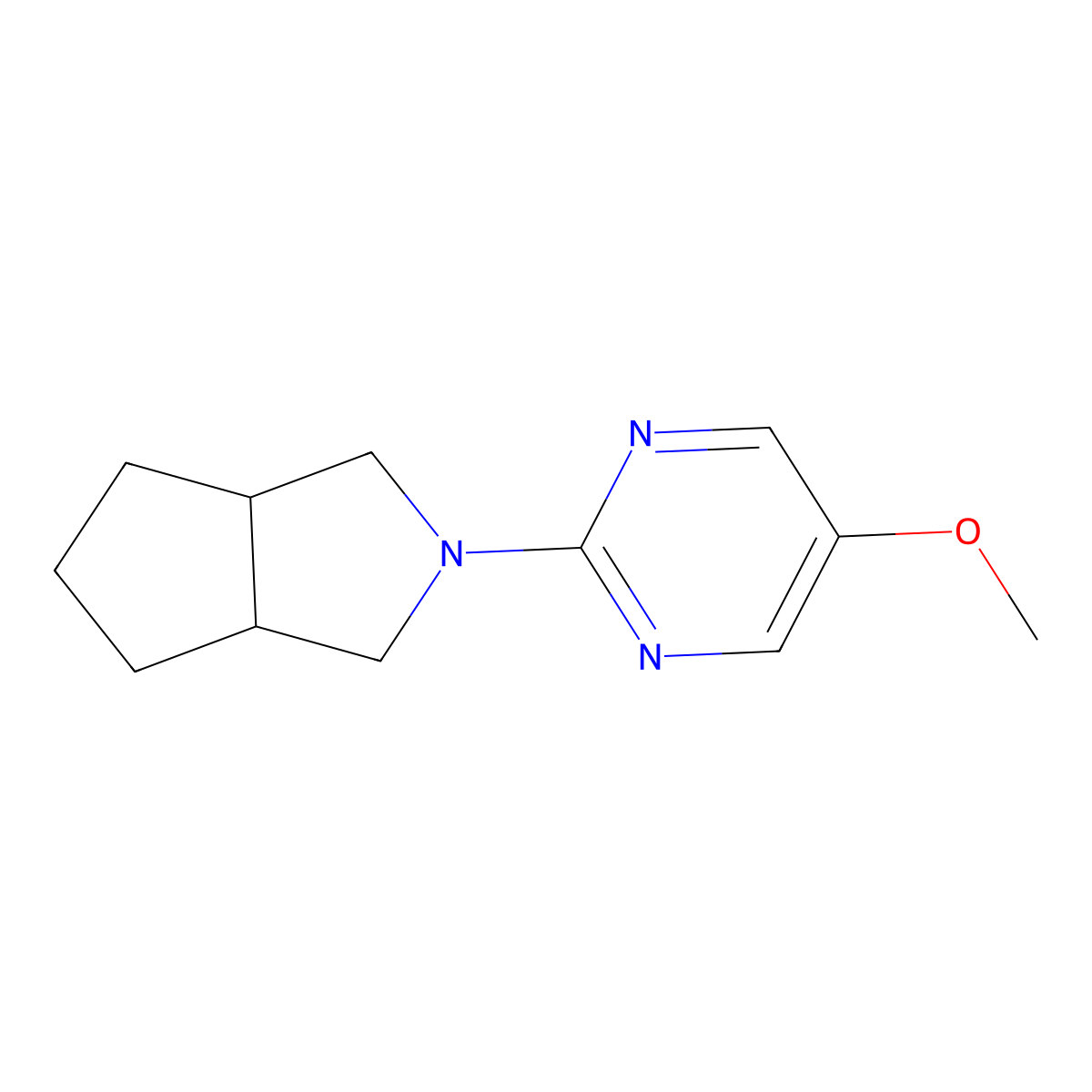 5-Methoxy-2-{octahydrocyclopenta[c]pyrrol-2-yl}pyrimidine molecular structure, CAS 2742012-40-2