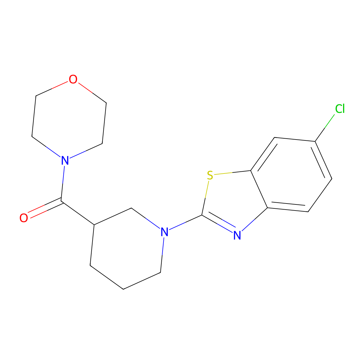 6-Chloro-2-[3-(morpholine-4-carbonyl)piperidin-1-yl]-1,3-benzothiazole molecular structure, CAS 2742012-51-5