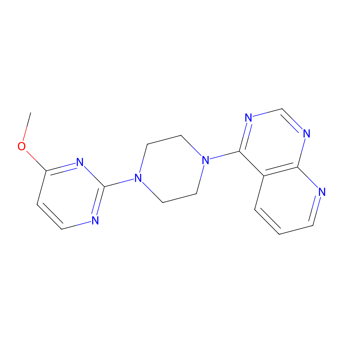 4-Methoxy-2-(4-{pyrido[2,3-d]pyrimidin-4-yl}piperazin-1-yl)pyrimidine molecular structure, CAS 2742012-60-6