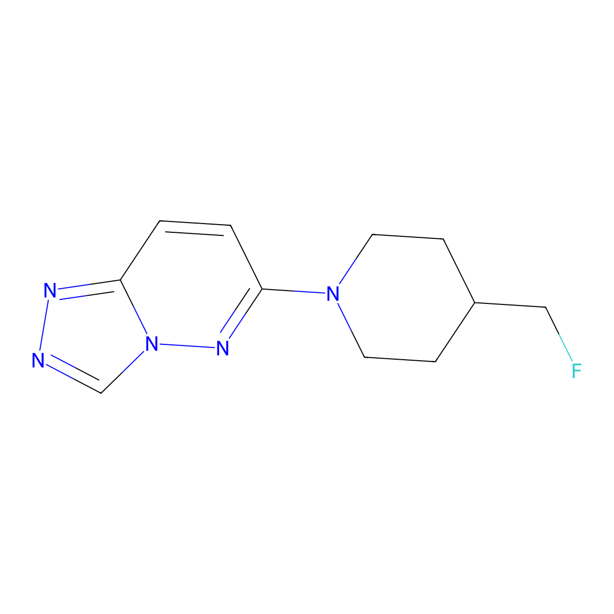4-(Fluoromethyl)-1-{[1,2,4]triazolo[4,3-b]pyridazin-6-yl}piperidine molecular structure, CAS 2742013-45-0