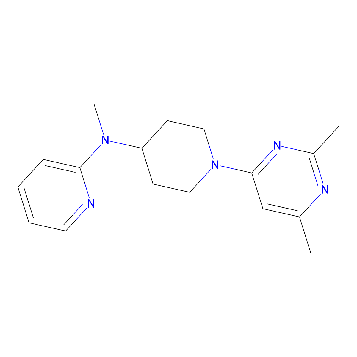 N-[1-(2,6-dimethylpyrimidin-4-yl)piperidin-4-yl]-N-methylpyridin-2-amine molecular structure, CAS 2742013-47-2