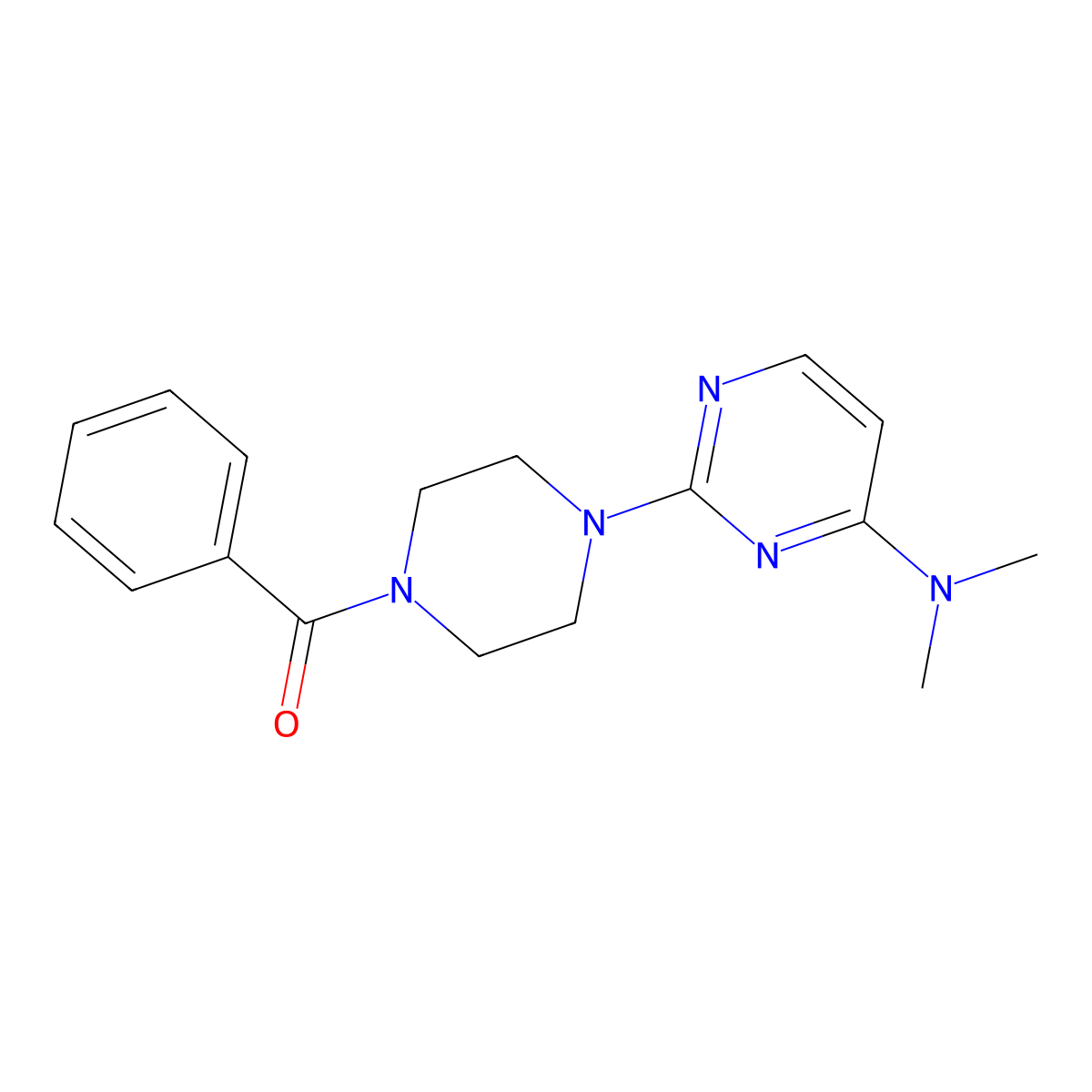 2-(4-benzoylpiperazin-1-yl)-N,N-dimethylpyrimidin-4-amine molecular structure, CAS 2742014-14-6