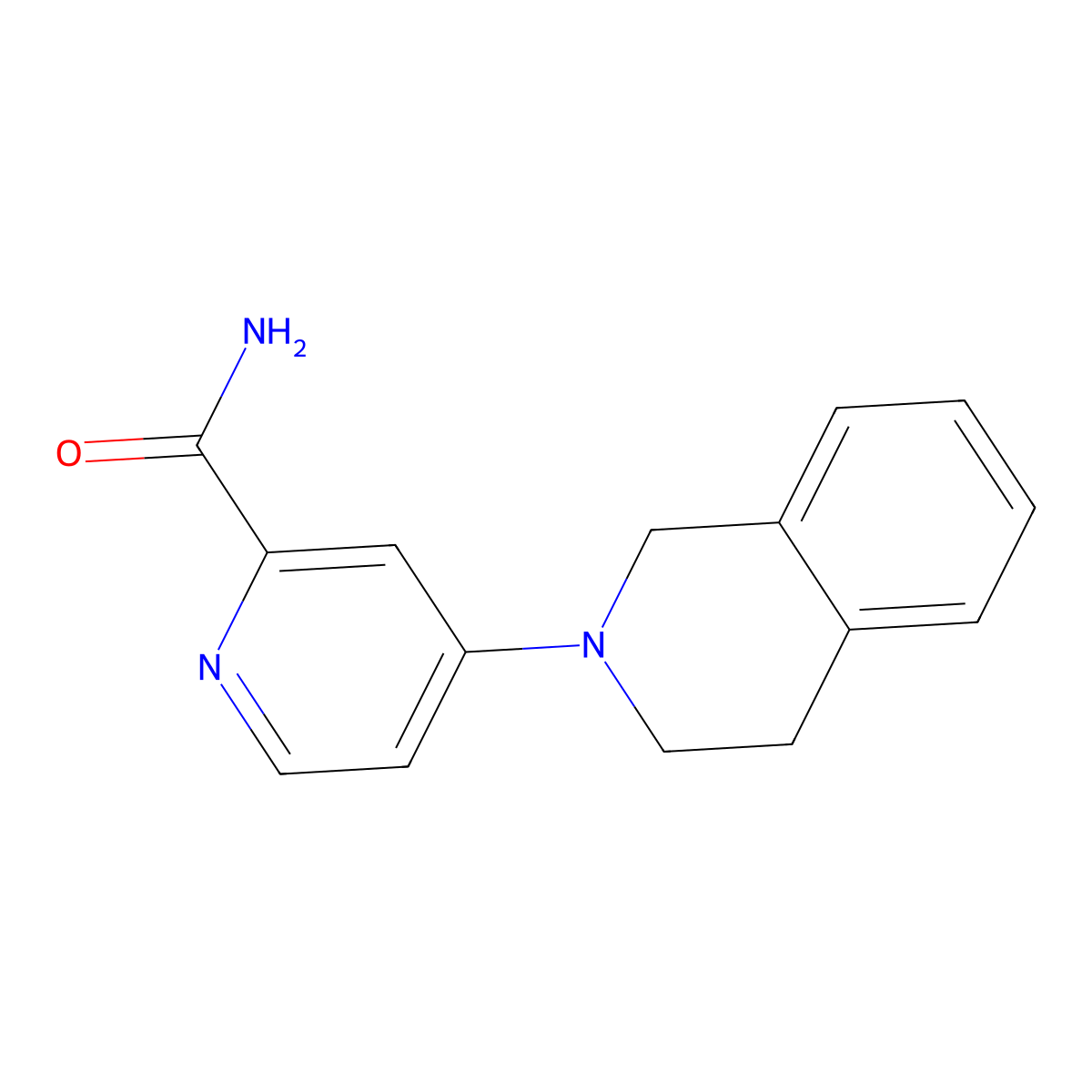 4-(1,2,3,4-Tetrahydroisoquinolin-2-yl)pyridine-2-carboxamide molecular structure, CAS 2742014-27-1