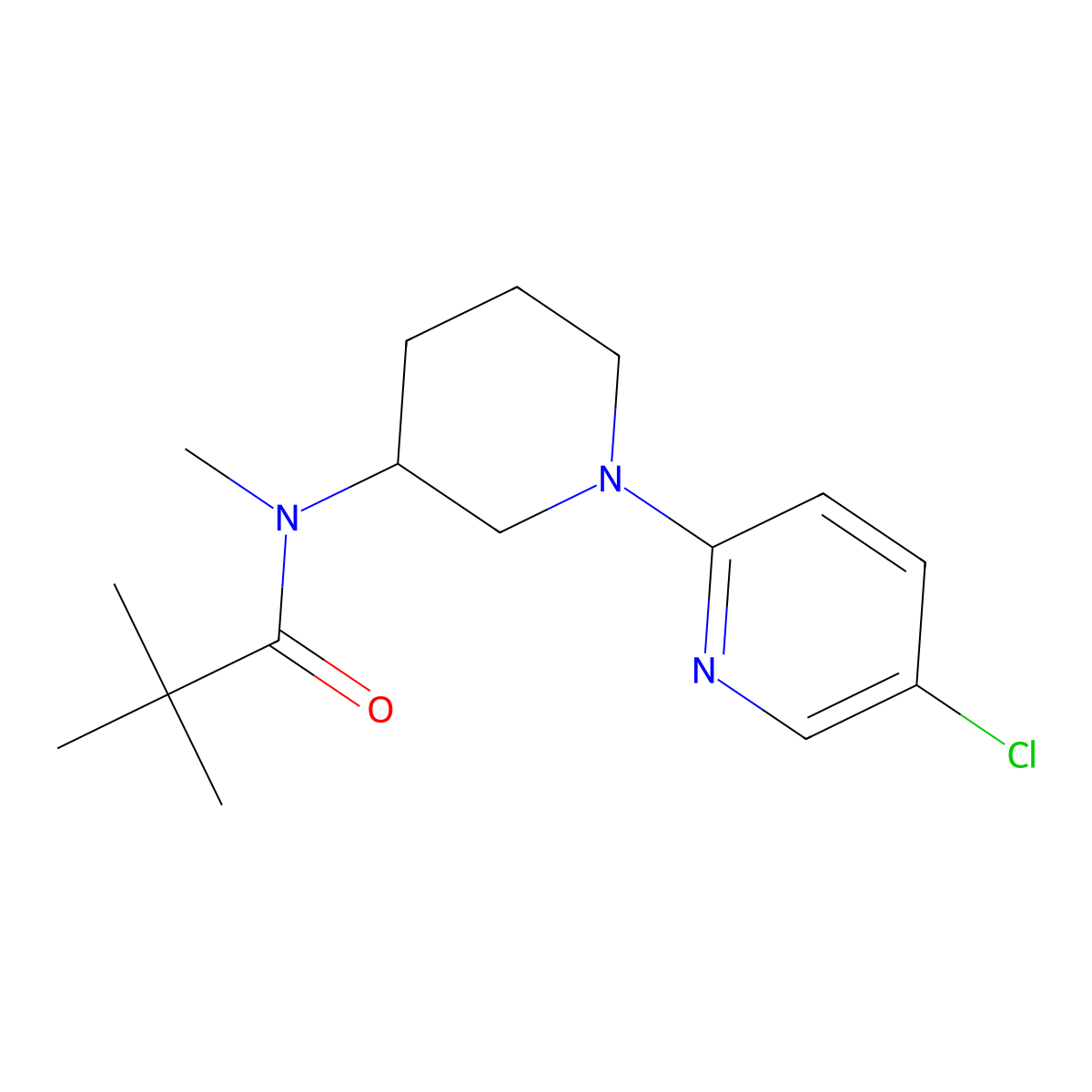 N-[1-(5-chloropyridin-2-yl)piperidin-3-yl]-N,2,2-trimethylpropanamide molecular structure, CAS 2742014-87-3