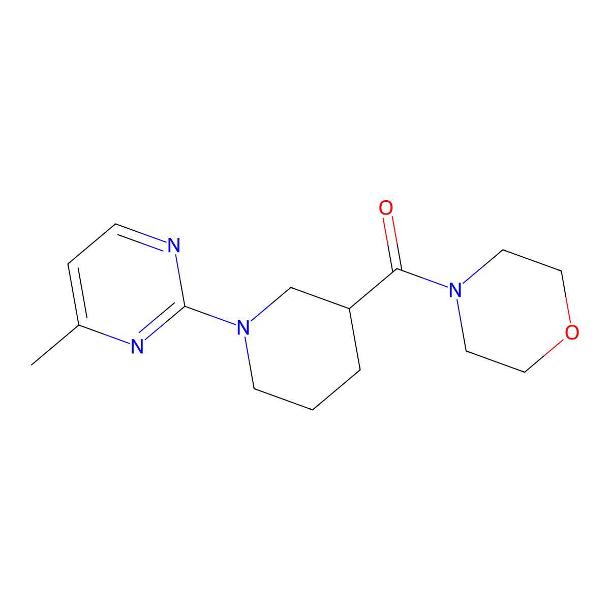 4-[1-(4-Methylpyrimidin-2-yl)piperidine-3-carbonyl]morpholine molecular structure, CAS 2742014-88-4