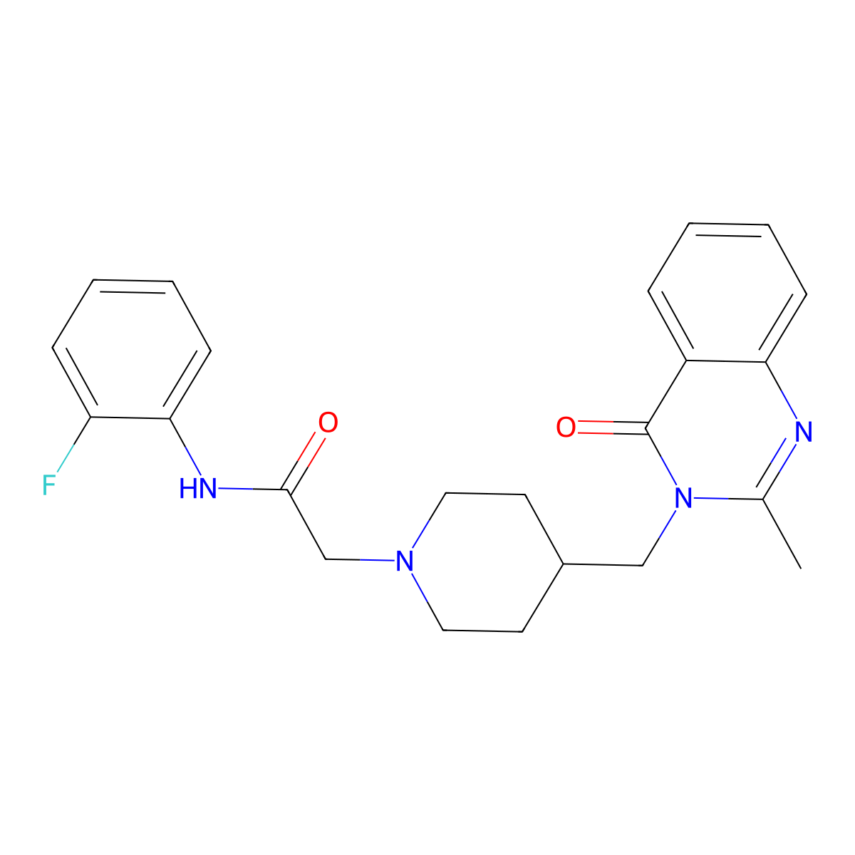 N-(2-fluorophenyl)-2-{4-[(2-methyl-4-oxo-3,4-dihydroquinazolin-3-yl)methyl]piperidin-1-yl}acetamide molecular structure, CAS 2742015-30-9