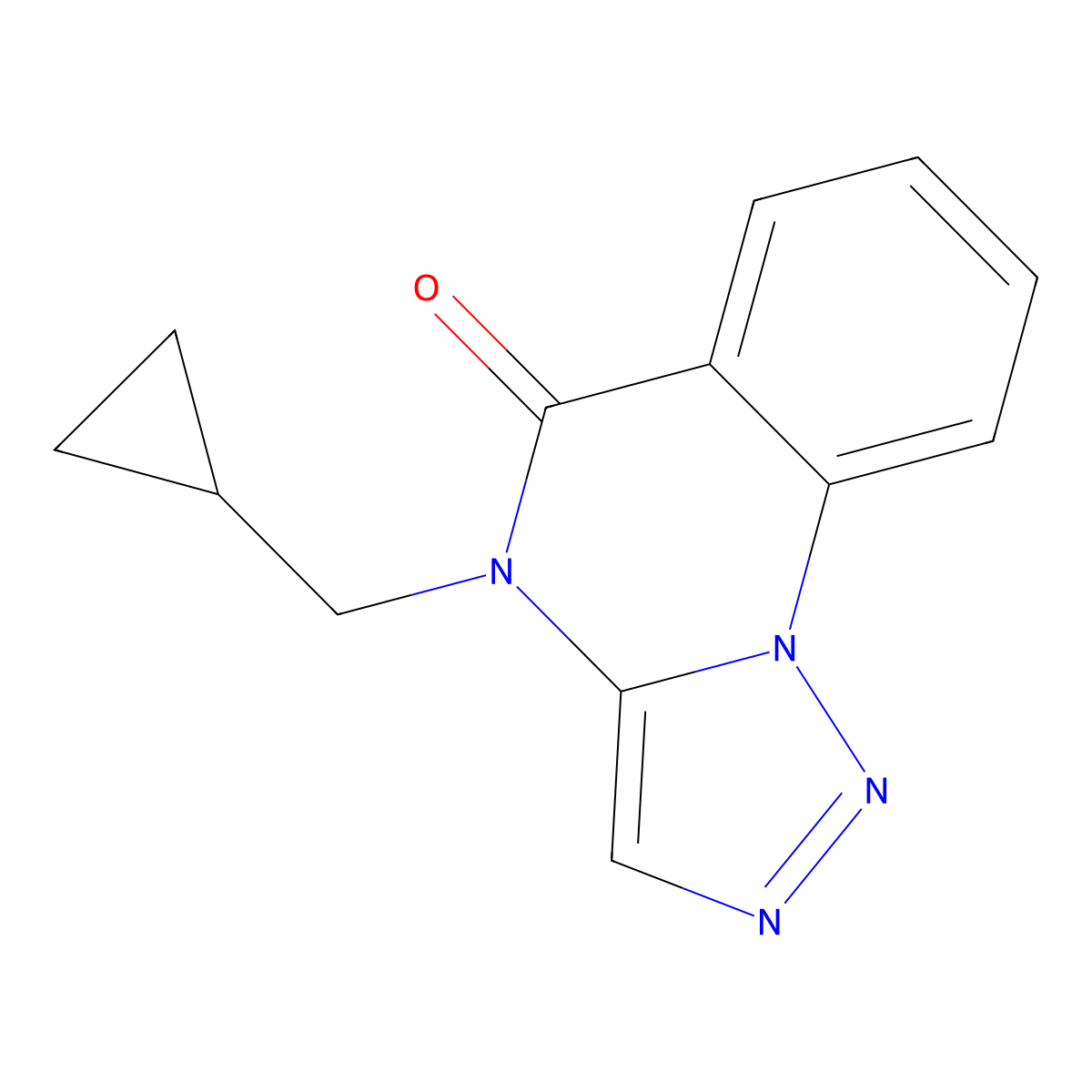 4-(cyclopropylmethyl)-4H,5H-[1,2,3]triazolo[1,5-a]quinazolin-5-one molecular structure, CAS 2742016-08-4