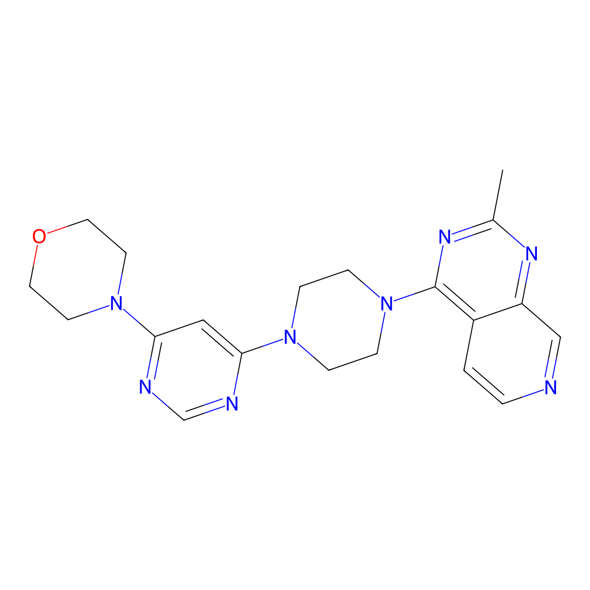 4-[6-(4-{2-Methylpyrido[3,4-d]pyrimidin-4-yl}piperazin-1-yl)pyrimidin-4-yl]morpholine molecular structure, CAS 2742016-10-8