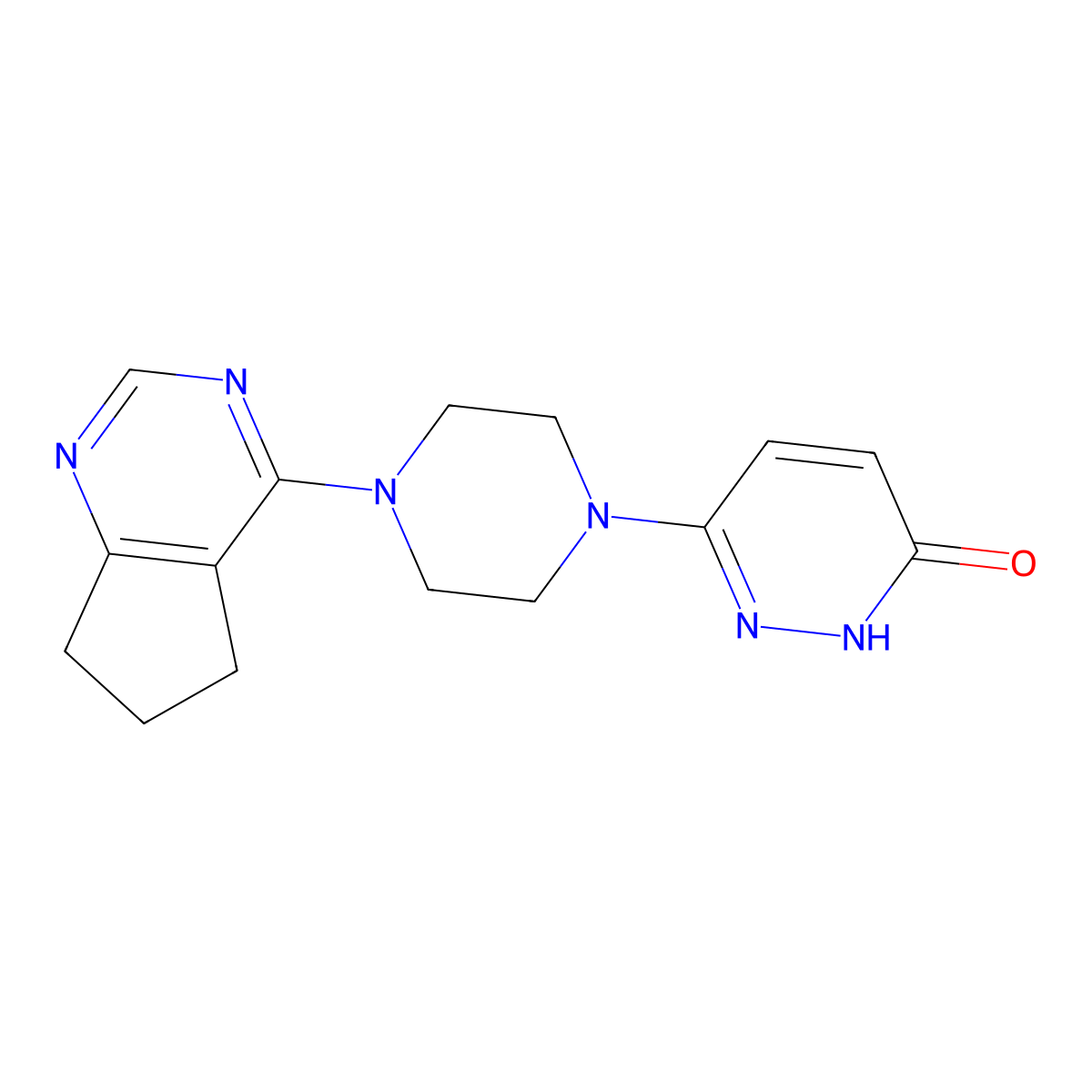 6-(4-{5H,6H,7H-cyclopenta[d]pyrimidin-4-yl}piperazin-1-yl)pyridazin-3-ol molecular structure, CAS 2742016-19-7