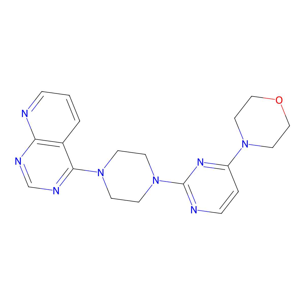 4-[2-(4-{Pyrido[2,3-d]pyrimidin-4-yl}piperazin-1-yl)pyrimidin-4-yl]morpholine molecular structure, CAS 2742016-73-3
