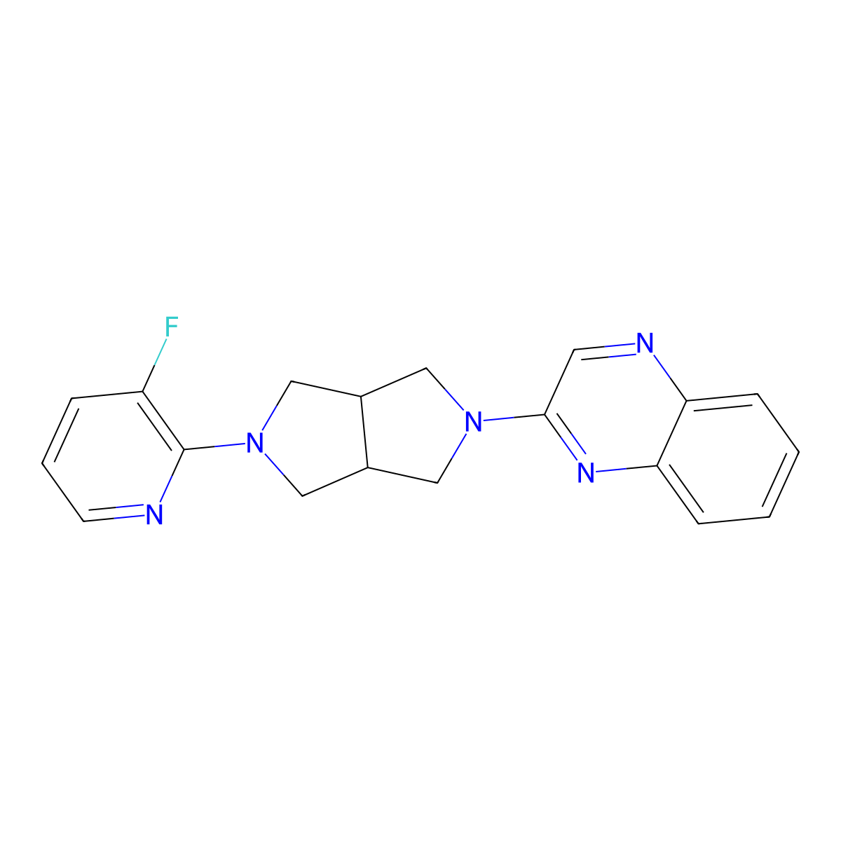 2-[5-(3-Fluoropyridin-2-yl)-octahydropyrrolo[3,4-c]pyrrol-2-yl]quinoxaline molecular structure, CAS 2742016-91-5