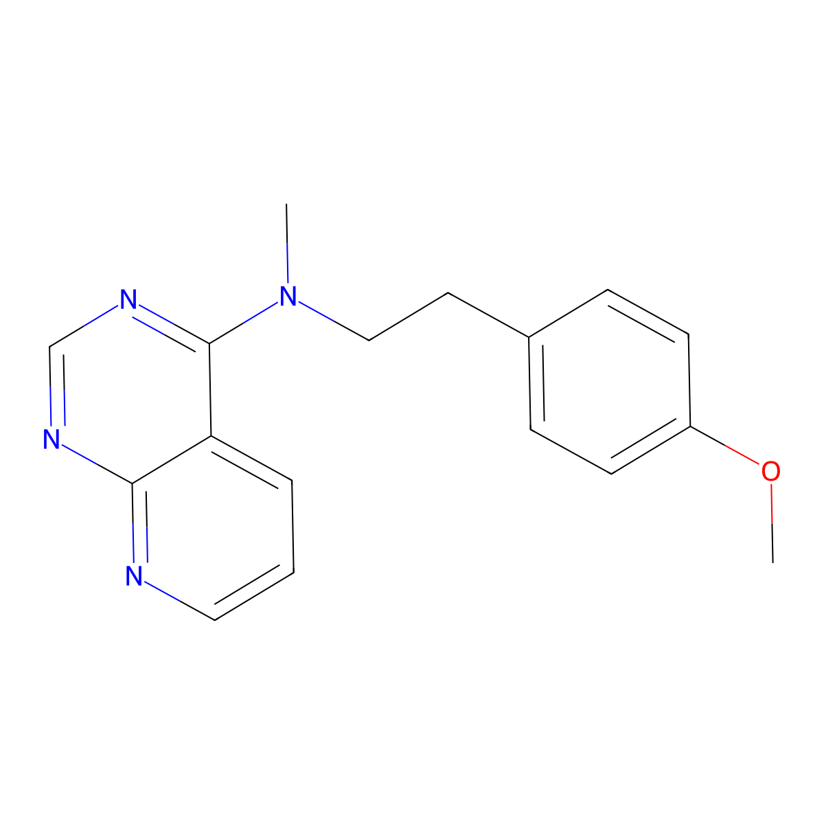 N-[2-(4-methoxyphenyl)ethyl]-N-methylpyrido[2,3-d]pyrimidin-4-amine molecular structure, CAS 2742017-65-6