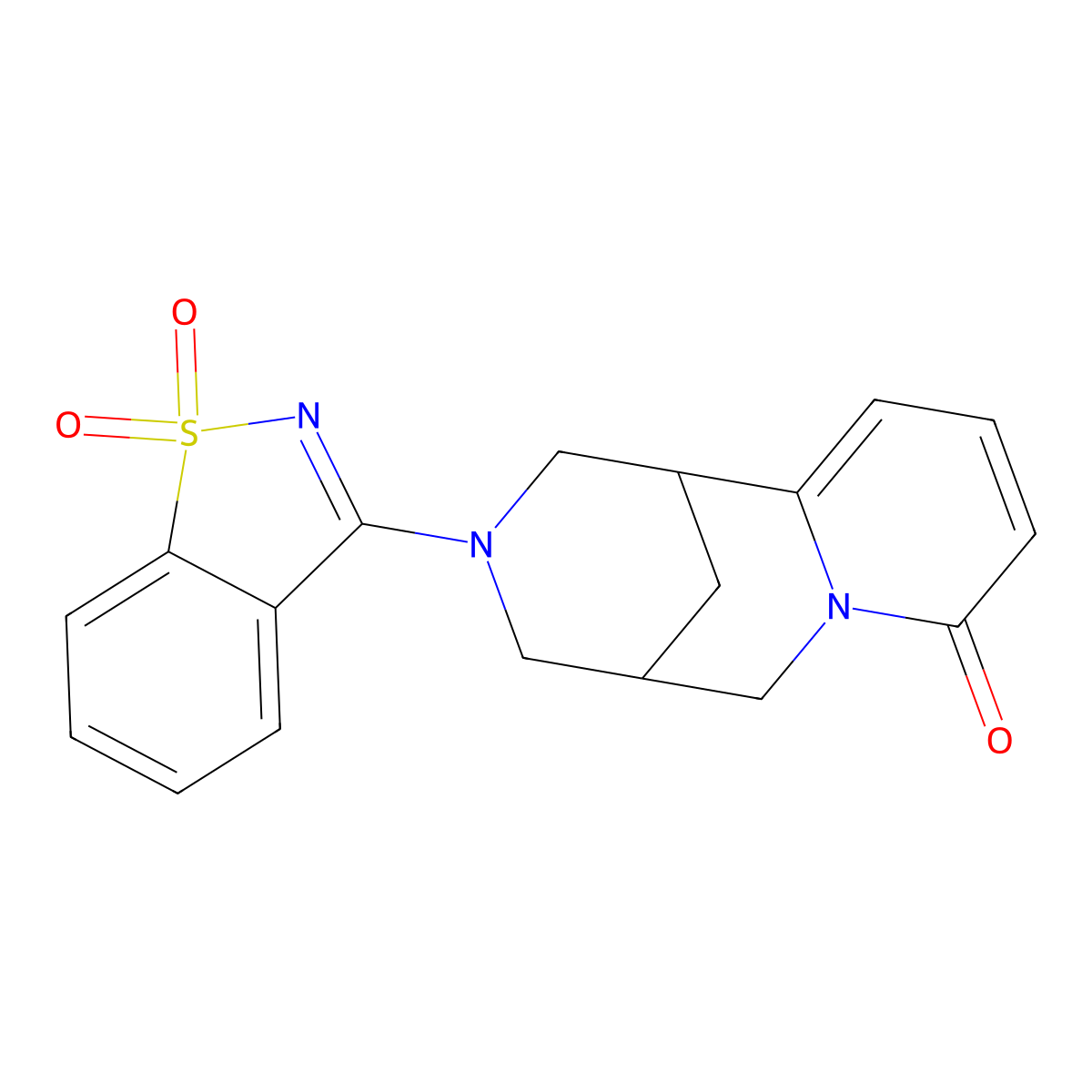 11-(1,1-Dioxo-1,2-benzothiazol-3-yl)-7,11-diazatricyclo[7.3.1.02,7]trideca-2,4-dien-6-one molecular structure, CAS 2742018-75-1