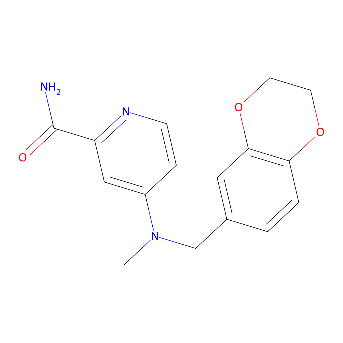 4-{[(2,3-Dihydro-1,4-benzodioxin-6-yl)methyl](methyl)amino}pyridine-2-carboxamide molecular structure, CAS 2742018-91-1
