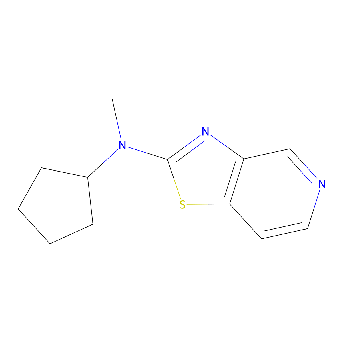 N-cyclopentyl-N-methyl-[1,3]thiazolo[4,5-c]pyridin-2-amine molecular structure, CAS 2742019-10-7