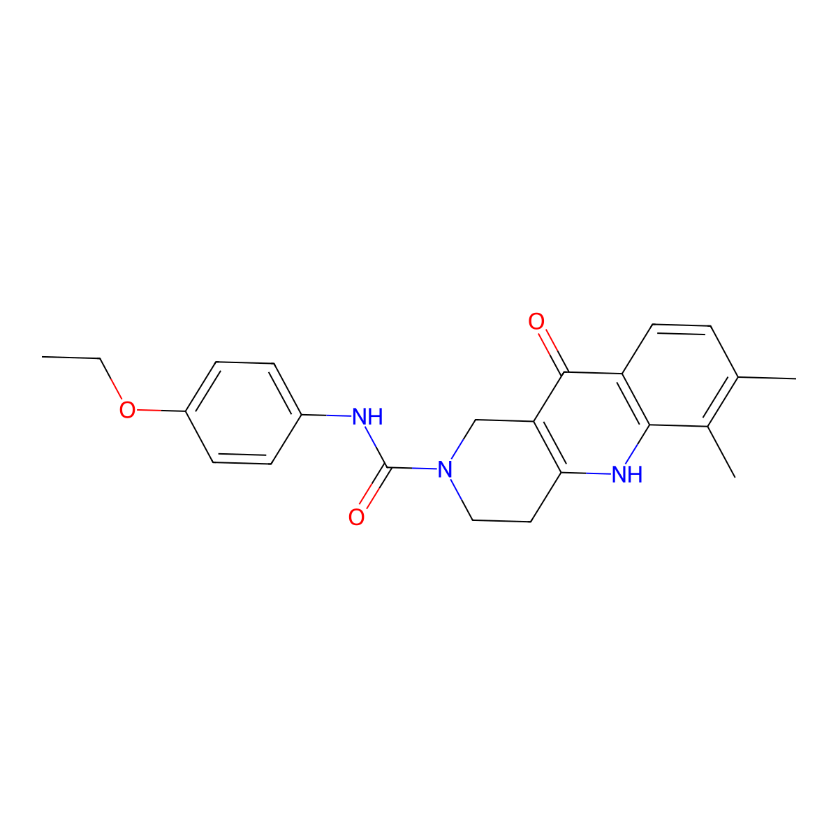 N-(4-ethoxyphenyl)-6,7-dimethyl-10-oxo-1H,2H,3H,4H,5H,10H-benzo[b]1,6-naphthyridine-2-carboxamide molecular structure, CAS 2742019-11-8