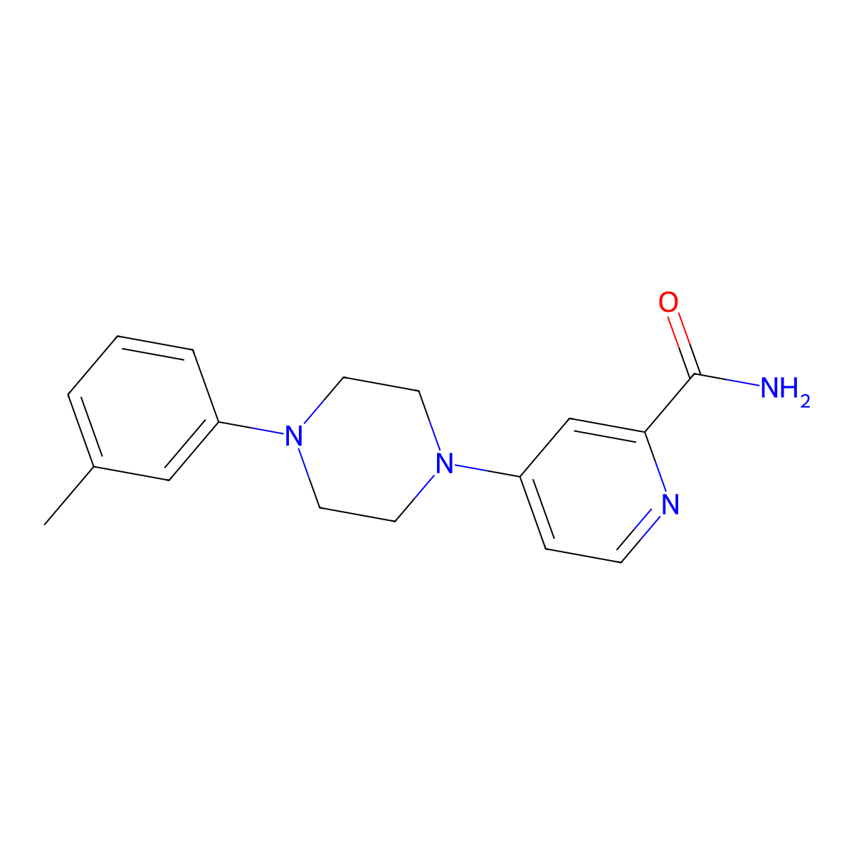 4-[4-(3-Methylphenyl)piperazin-1-yl]pyridine-2-carboxamide molecular structure, CAS 2742019-58-3