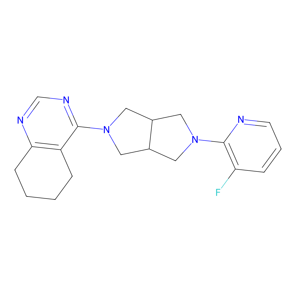 4-[5-(3-Fluoropyridin-2-yl)-octahydropyrrolo[3,4-c]pyrrol-2-yl]-5,6,7,8-tetrahydroquinazoline molecular structure, CAS 2742019-68-5