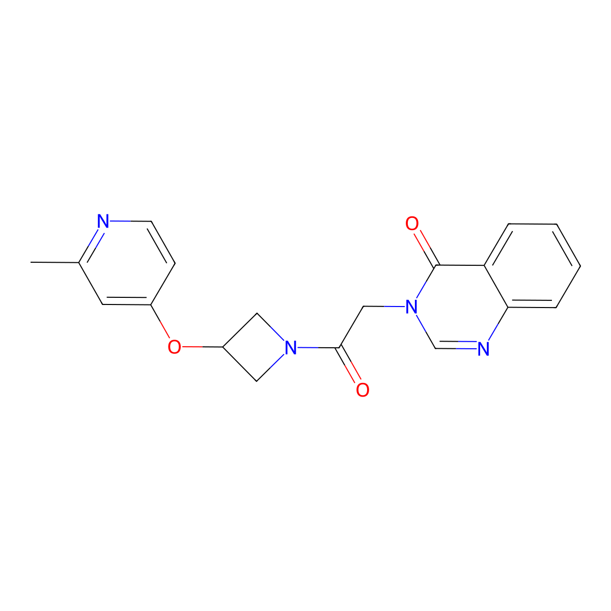 3-(2-{3-[(2-Methylpyridin-4-yl)oxy]azetidin-1-yl}-2-oxoethyl)-3,4-dihydroquinazolin-4-one molecular structure, CAS 2742019-71-0